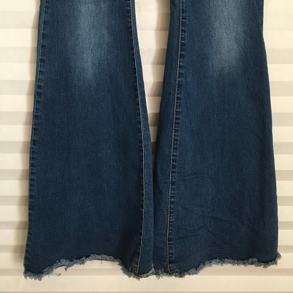 Aaron & Amber Women Jean Pants Size M Cotton Blend Elastic Waist Pull On Pockets - Picture 4 of 11